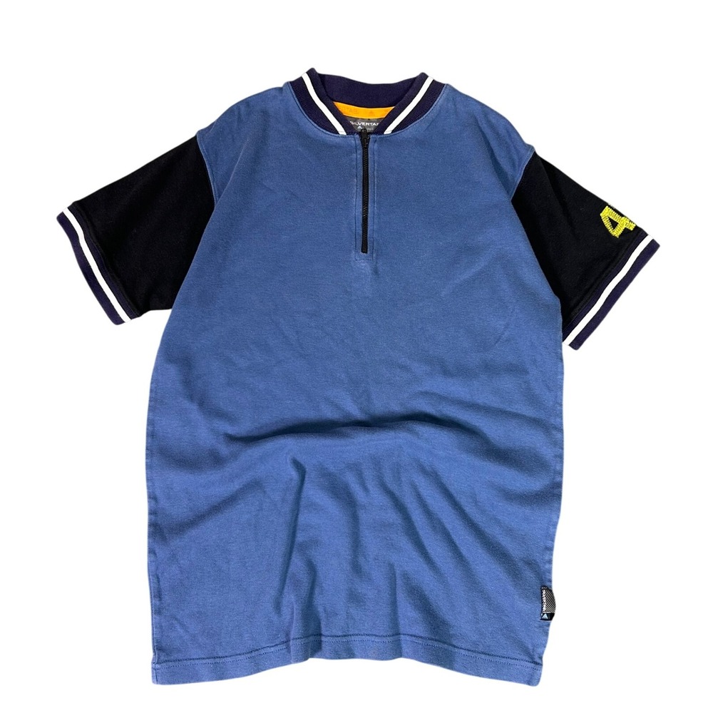Vintage Levi's SilverTab 47 Athletic Colorblock 1/4 Zip Polo T Shirt Men's M